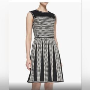Tory Burch Monique Pleated Knit Dress Size L